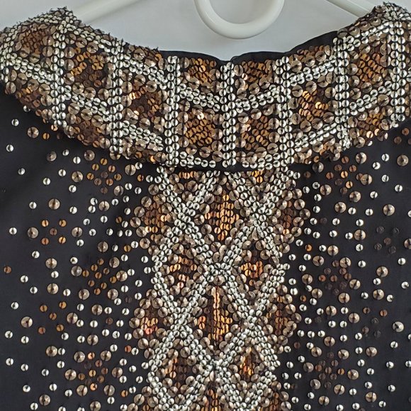 Adrianna Papell Jacket Women's S Silk Sequin Party Wedding Formal Vintage NWT - Picture 6 of 9